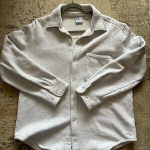 TNA Heather Cloud Gray Button Down Shacket